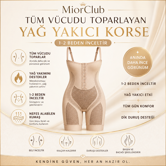 MiorClub Tüm Vücut Toparlayıcı ve Şekillendirici Korse