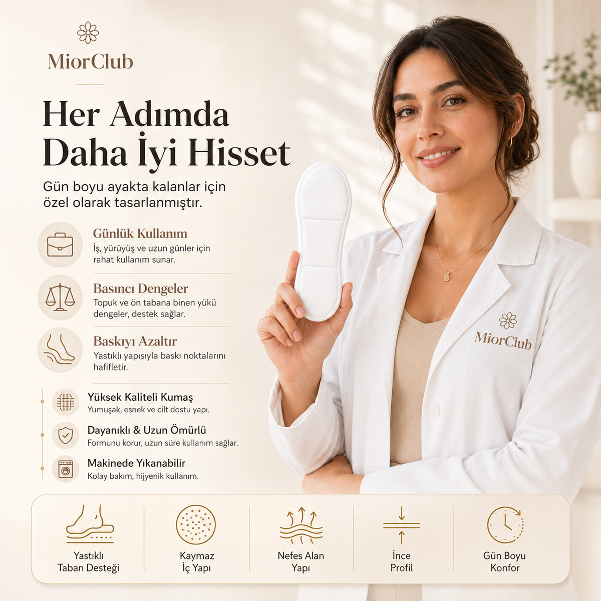 MiorClub™ Ortopedik Yastık Tabanlı Konfor Çorabı