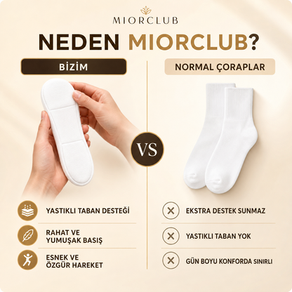 MiorClub™ Ortopedik Yastık Tabanlı Konfor Çorabı